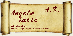 Angela Katić vizit kartica